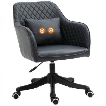 Massage Bürostuhl Drehstuhl mit Vibrationsfunktion PU Anthrazitgrau - Palo24