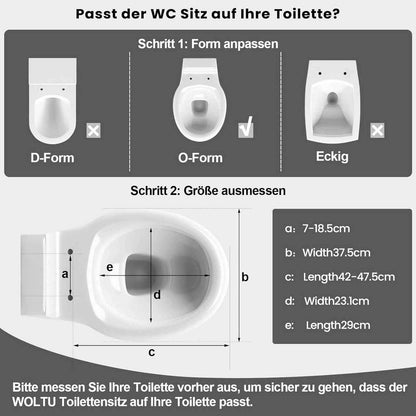 Toilettendeckel, WC Sitz mit Absenkautomatik, Klobrille, O-Form, Abstraktes Marmormuster