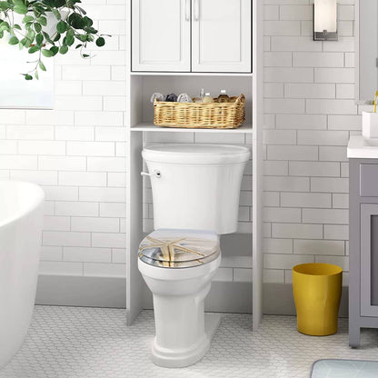 Toilettendeckel mit Absenkautomatik Premium WC Sitz Klobrille Gelber Seestern - Palo24