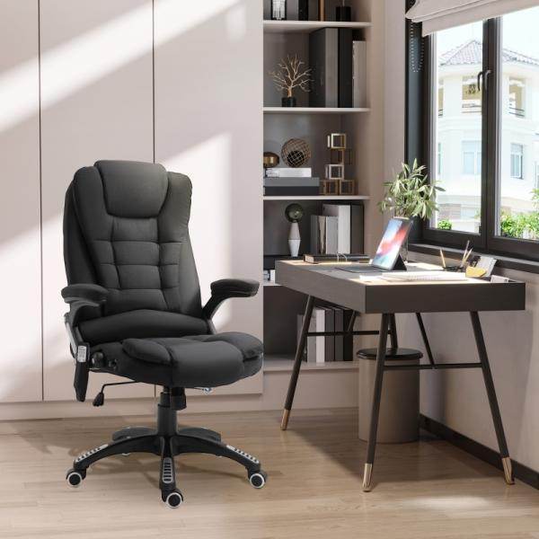 Massagesessel Chefsessel mit Massagefunktion Bürostuhl schwarz - Palo24