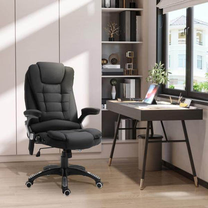 Massagesessel Chefsessel mit Massagefunktion Bürostuhl schwarz - Palo24