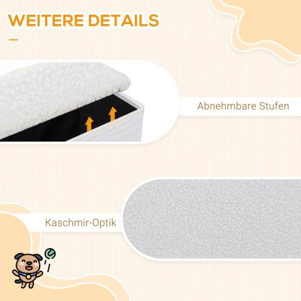 Haustiertreppe Katzentreppe Einstiegshilfe weiss - Palo24