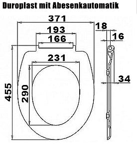 WC-Sitz Duroplast mit Absenkautomatik gold VIP - Palo24