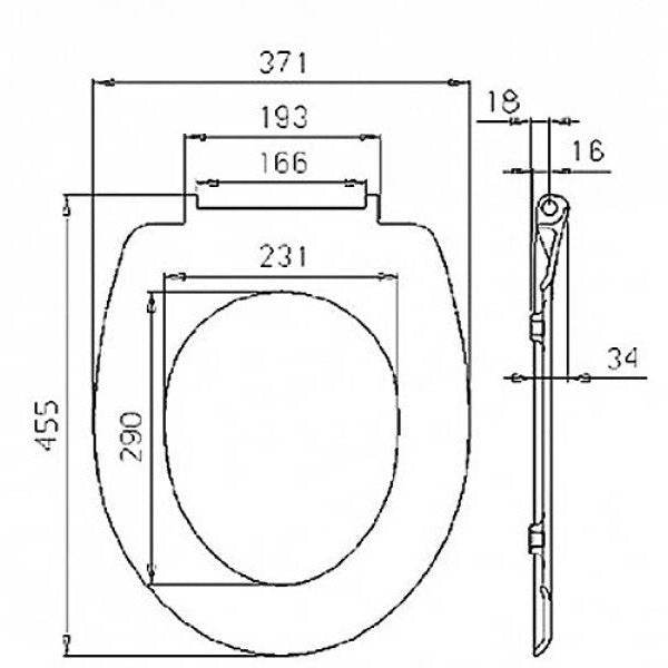 WC-Sitz aus Duroplast mit Absenkautomatik in Deco Design - Palo24