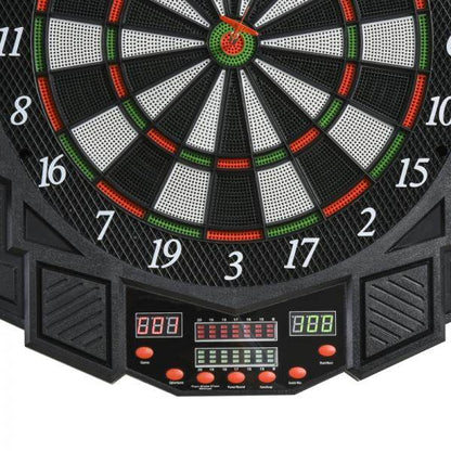Elektronische Dartscheibe Dartboard Dart-set mit Tür LED Anzeige Soundeffekte - Palo24