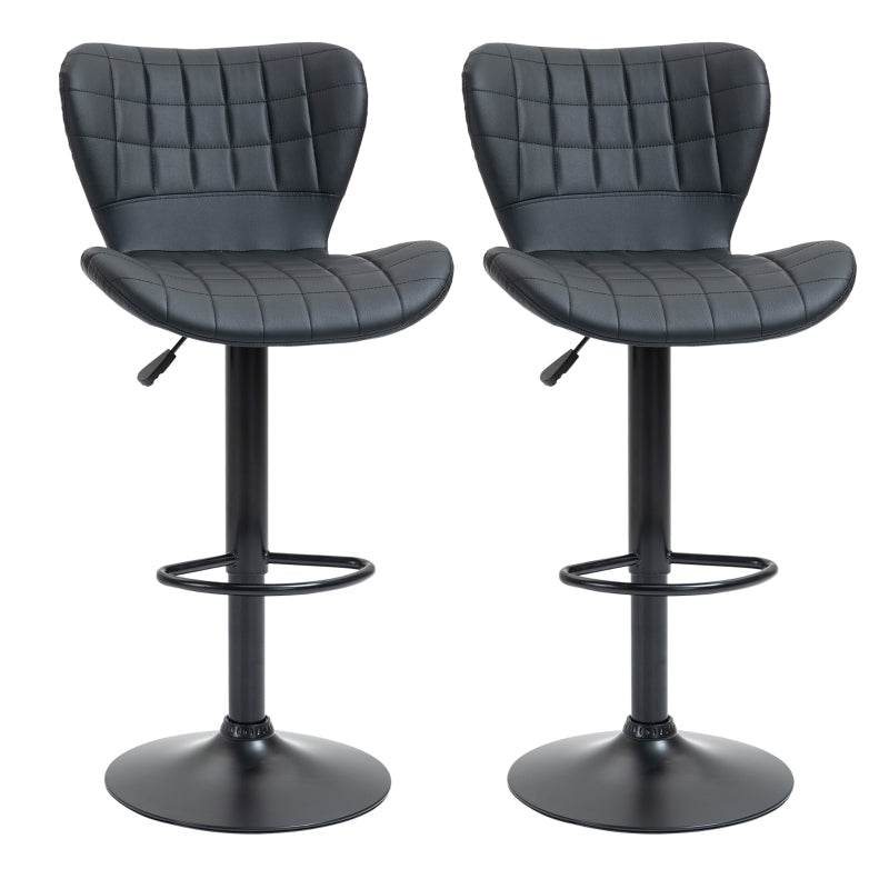 2-er-Set Barhocker Retrodesign Schwarz - Palo24