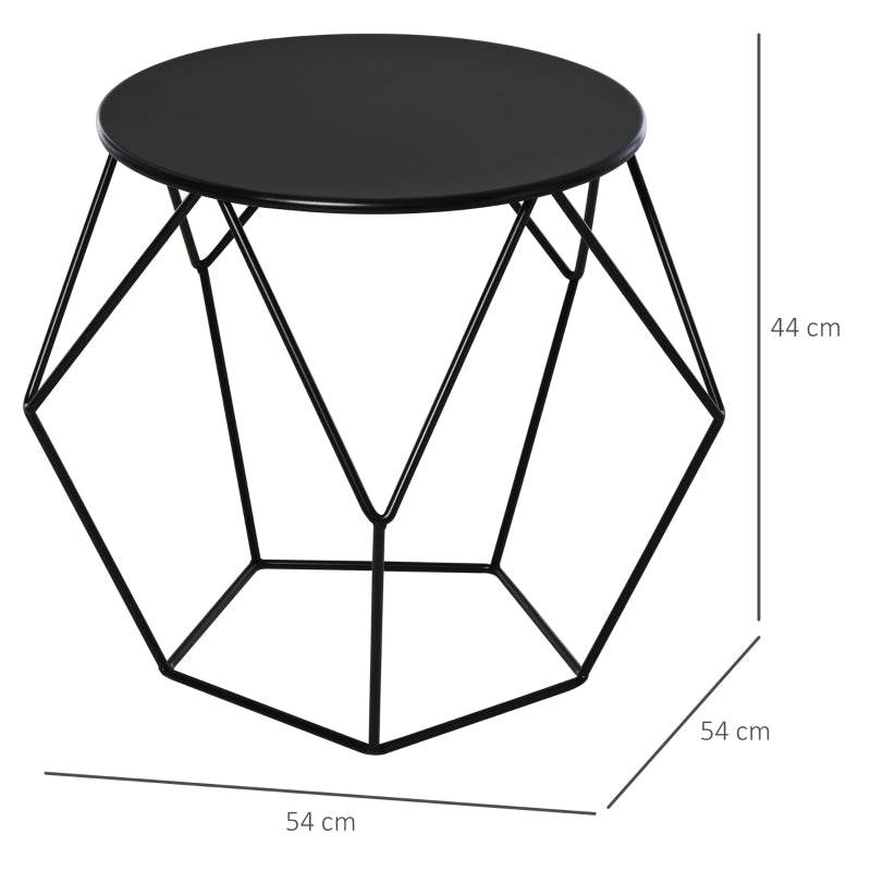 Couchtisch im Industrie-Design, Couchtisch, Metalltisch, Schwarz - Palo24