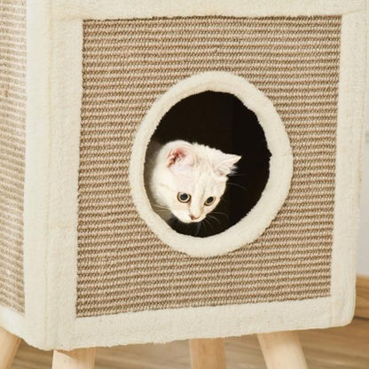 Kratzbaum Katzenhöhle Spielbällen Katzenbett Kratzmatte Sisal Kaffee - Palo24