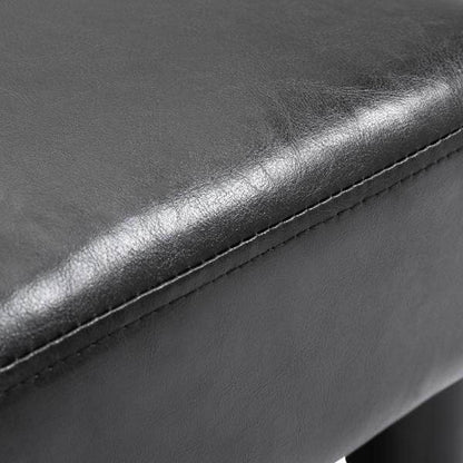 Fusshocker Beinstütze Sitzhocker Eingangbank Rückenfreier Sitzbank Chesterfield Schwarz - Palo24