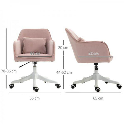 Bürostuhl mit Vibrationsfunktion USB-Schrittstelle Massagefunktion Lendenkissen höhenverstellbar Rosa - Palo24