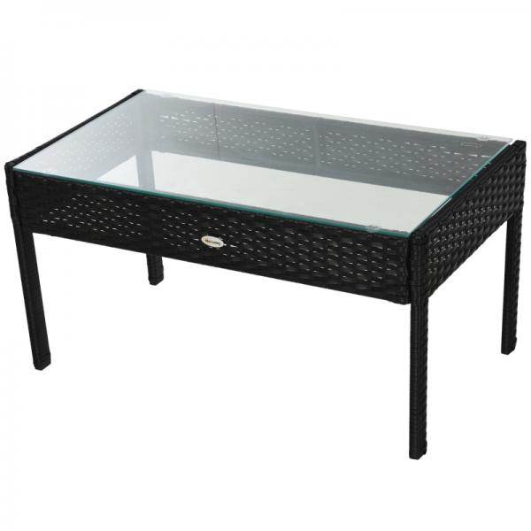 Polyrattan Sitzgruppe Gartenset Garnitur Sofa 7 tlg. mit Kissen Schwarz - Palo24