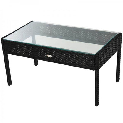 Polyrattan Sitzgruppe Gartenset Garnitur Sofa 7 tlg. mit Kissen Schwarz - Palo24