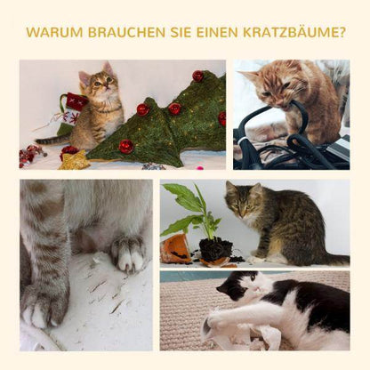 Katzenbaum Kratzbaum Katzenkratzbaum Kletterbaum Katze Sisal höhenverstellbar Grau - Palo24