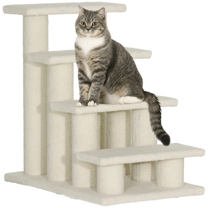 Tiertreppe Katzentreppe Hundetreppe 4 Stufen Beige