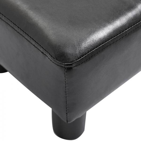 Fusshocker Beinstütze Sitzhocker Eingangbank Rückenfreier Sitzbank Chesterfield Schwarz - Palo24