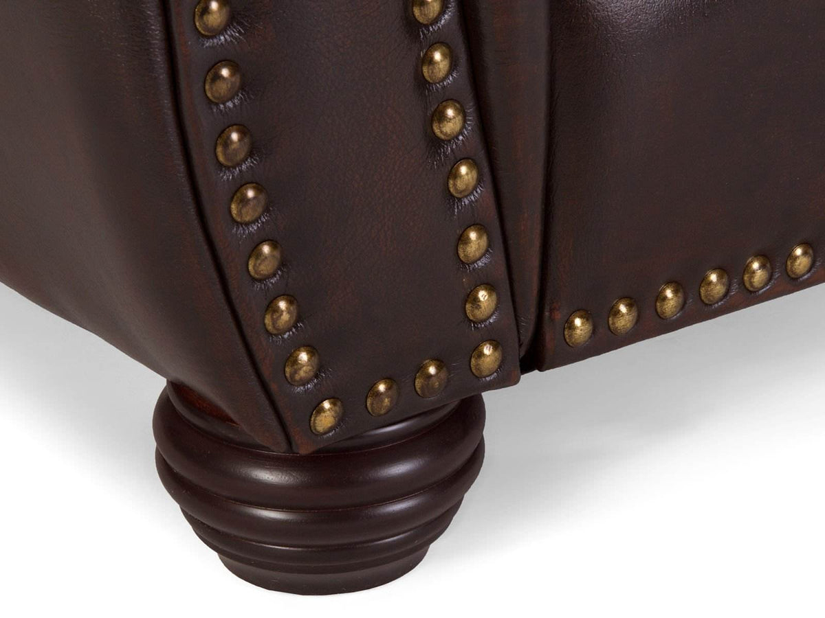 Sofa Chesterfield Hereford 3-Sitzer Echtleder braun - Palo24