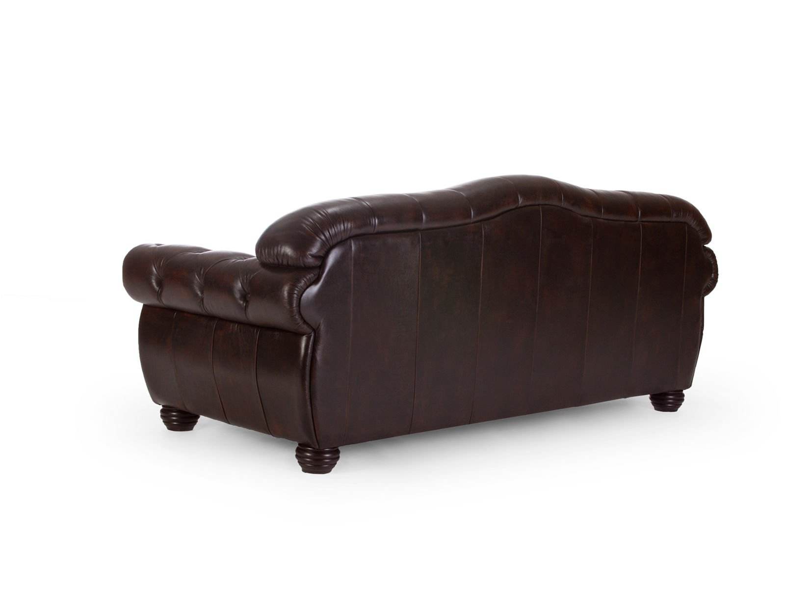 Sofa Chesterfield Hereford 3-Sitzer Echtleder braun - Palo24