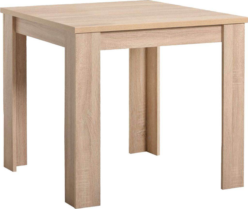 Esstisch mit 2 Stühlen Set 80x80 cm Natur Grau - Palo24