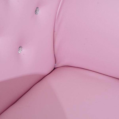 Kindersessel Kindersofa Mädchen Softsofa Kristallknöpfen Hocker Rosa - Palo24