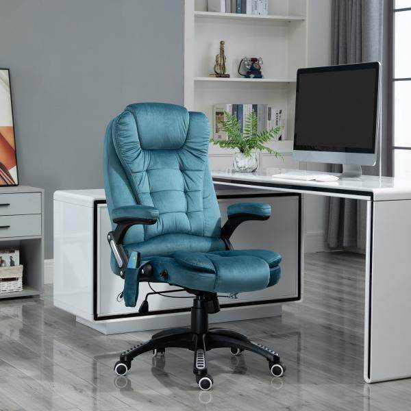 Massagesessel Chefsessel Gamingstuhl Drehstuhl Massagebürostuhl Blau - Palo24