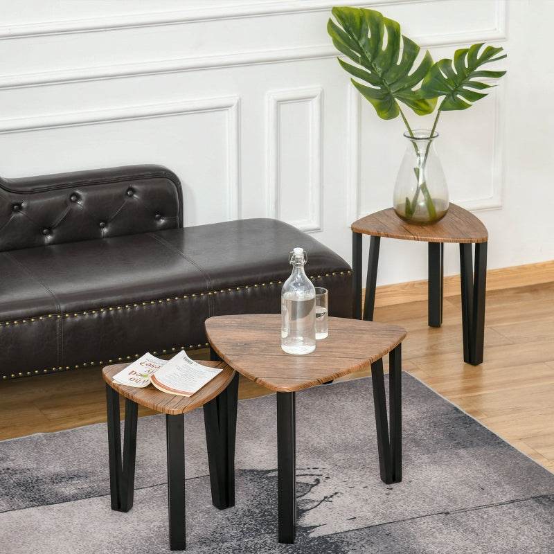 Satztisch 3er Set Natur+Schwarz - Palo24