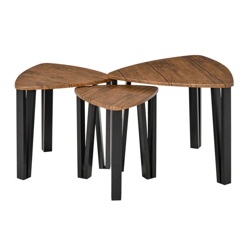 Satztisch 3er Set Natur+Schwarz - Palo24