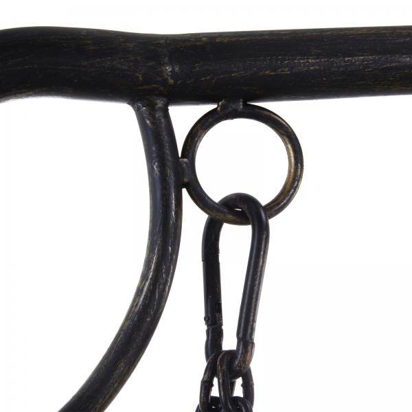 Gartenschaukel für 2 Personen Hollywoodschaukel Schaukelbank Metall Bronze - Palo24
