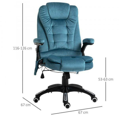Massagesessel Chefsessel Gamingstuhl Drehstuhl Massagebürostuhl Blau - Palo24