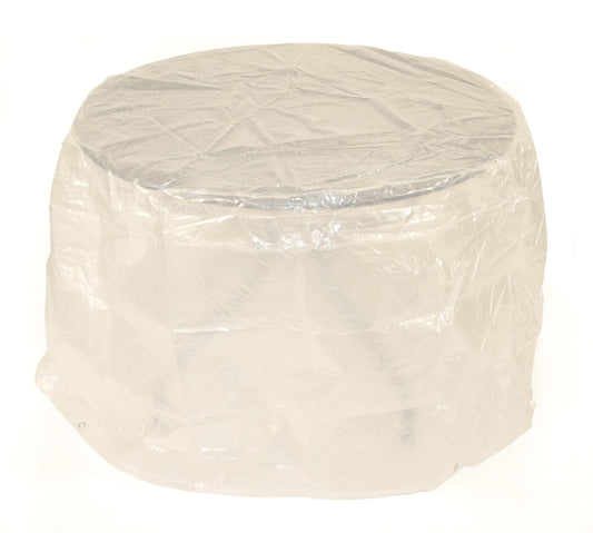 Abdeckhaube Tisch 125x70cm rund, PE transparent