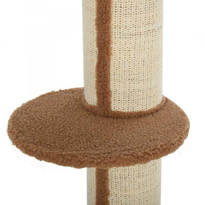 Katzenbaum Spielbaum Kratzstamm mit Plattform Sisal Lammkaschmir Hellbraun - Palo24
