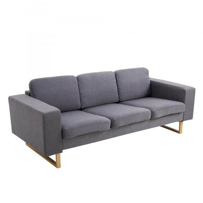 Polstersofa 3-Sitzer Stoffsofa dunkelgrau 200 x 82 x 78 - Palo24