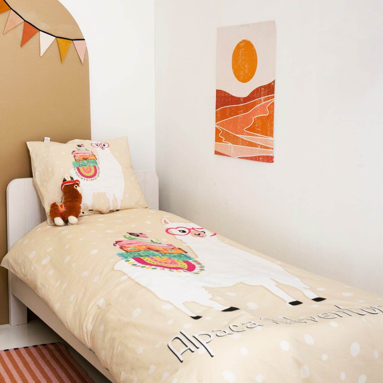 Bettbezug Alpaca Adventure Sand 135 x 200 cm - Palo24