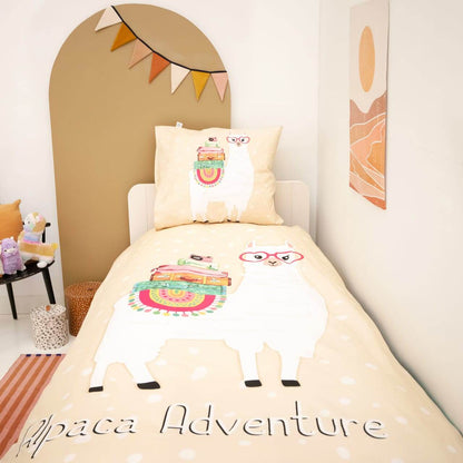 Bettbezug Alpaca Adventure Sand 140 x 220 cm - Palo24