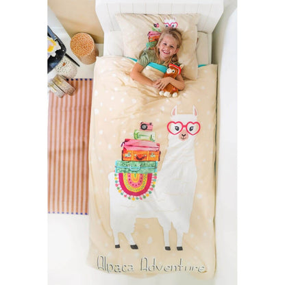 Bettbezug Alpaca Adventure Sand 135 x 200 cm - Palo24