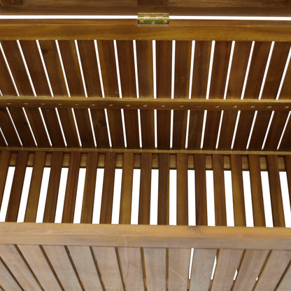 Coffre de jardin coffre de rangement en acacia huilé, certifié FSC®