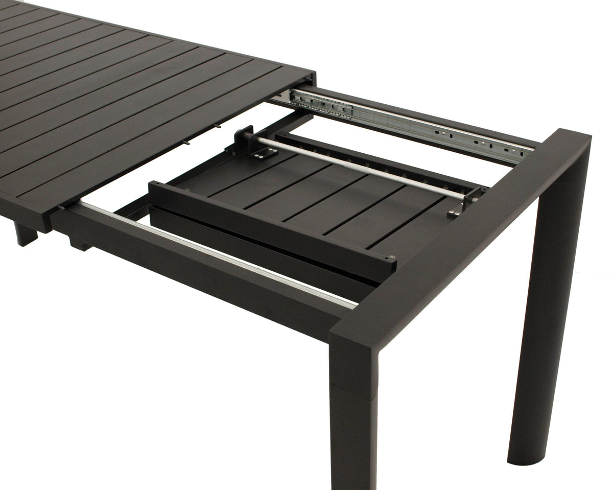 Gartentisch Ausziehtisch LAGOS 120/162x70cm Aluminium grau - Palo24