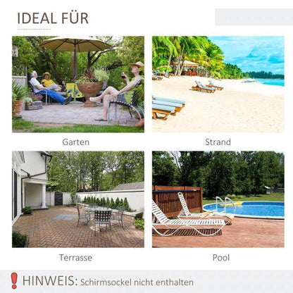 Sonnenschirm Gartenschirm Terrassenschirm Gestell Stahl Grüner Streifen - Palo24