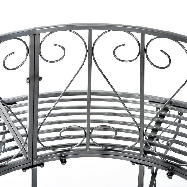 Baumbank Rundbank 360° Gartenbank Sitzbank Baumbänke Metall ?160cm - Palo24