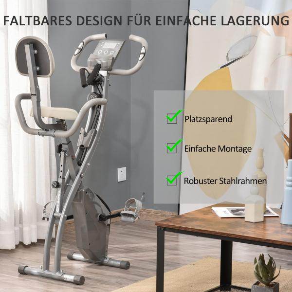 Heimtrainer mit LCD-Anzeige Grau 97 cm x 51 cm x 115 cm - Palo24
