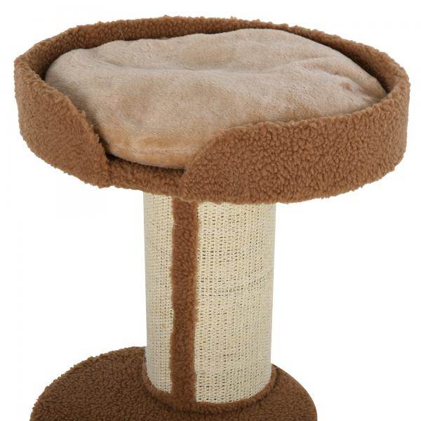Katzenbaum Spielbaum Kratzstamm mit Plattform Sisal Lammkaschmir Hellbraun - Palo24