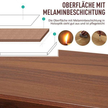 Schreibtisch Computertisch Bürotisch Arbeitstisch mit Schublade Spanplatte, Stahl - Palo24