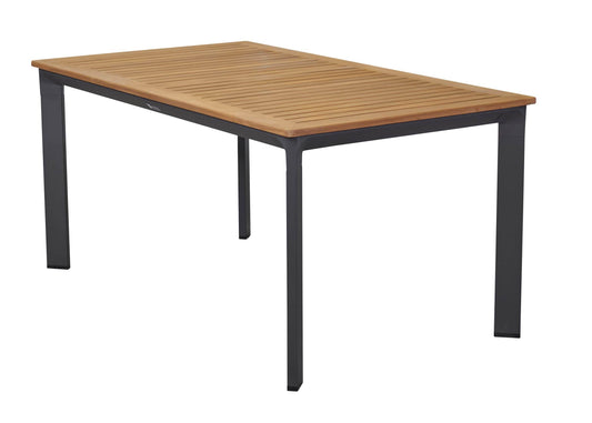 Gartentisch 200x100cm anthrazit/Teak - Palo24