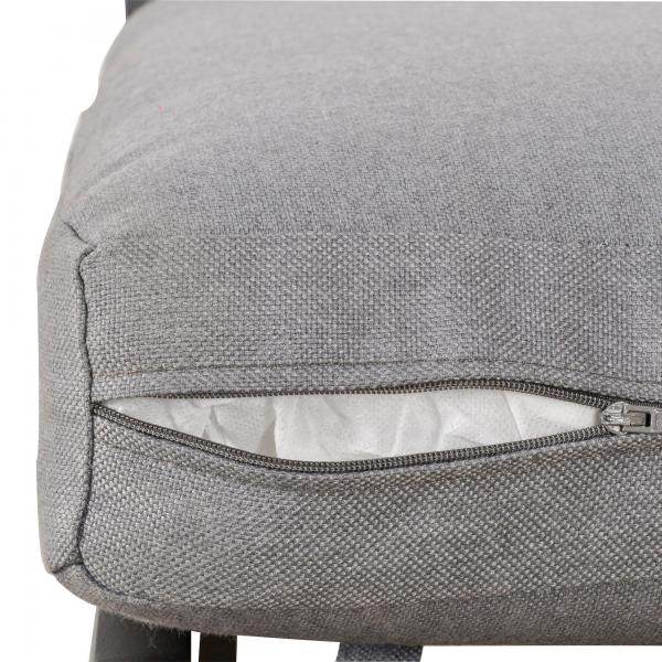 4-tlg. Gartengarnitur Set Sitzgruppe Couchtisch Sofa mit Kissen Aluminium Grau - Palo24