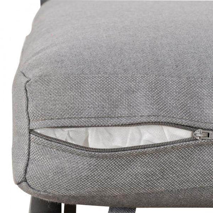 4-tlg. Gartengarnitur Set Sitzgruppe Couchtisch Sofa mit Kissen Aluminium Grau - Palo24