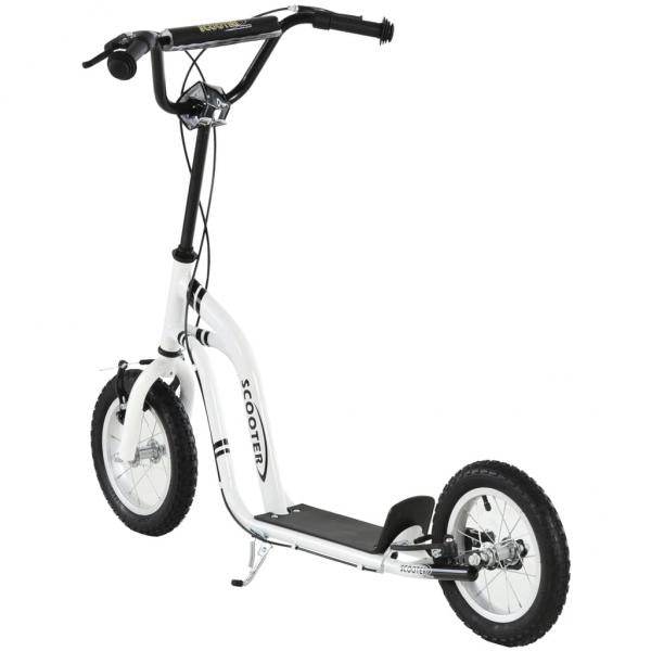 Tretroller Scooter Cityroller verstellbar Aluminium Weiss - Palo24