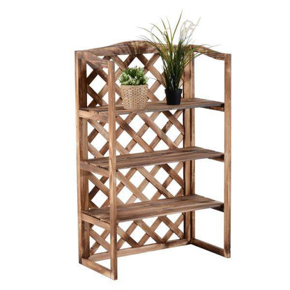 Blumenständer Blumenregal Pflanzregal Blumenbank 3 Etagen Tannenholz - Palo24