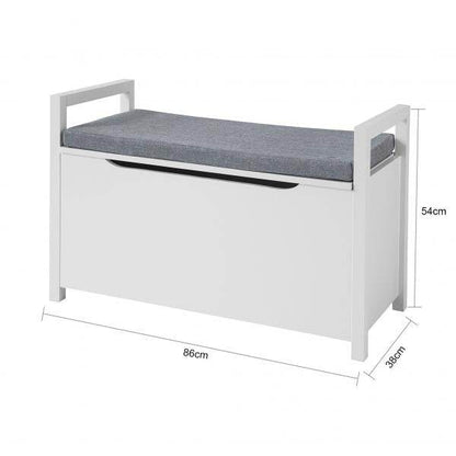 Schuhtruhe mit Klappe | Sitzbank | Spielzeugkiste | Weiss - Palo24