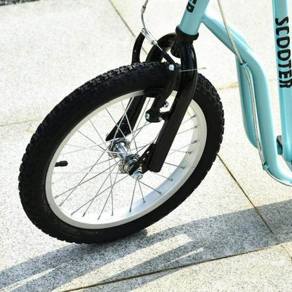 Tretroller Scooter Cityroller Kinder Mädchenroller verstellbar Aluminium Blau - Palo24