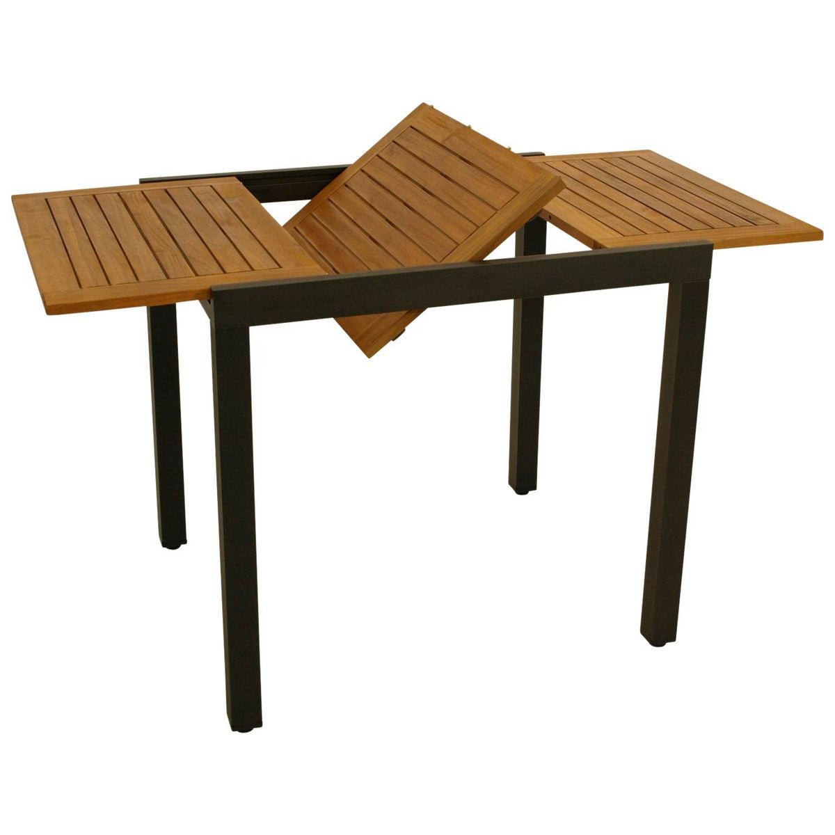 Gartentisch Balkon-Ausziehtisch Vicenza 80-120x70cm Alu Holz - Palo24