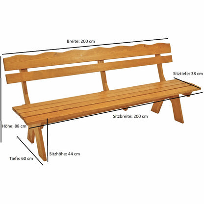 Panca da giardino FREITAL 4 posti, pino impregnato